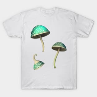 Green Shrooms Mushroom Set T-Shirt